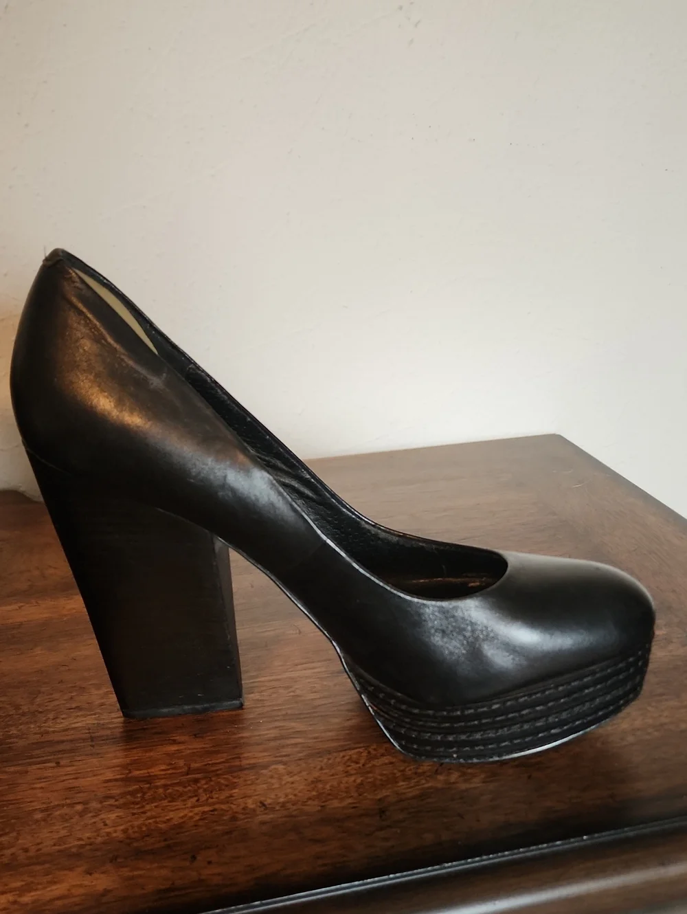 Women'sTrouve Black Platform Block Heel Pumps Sz 9
